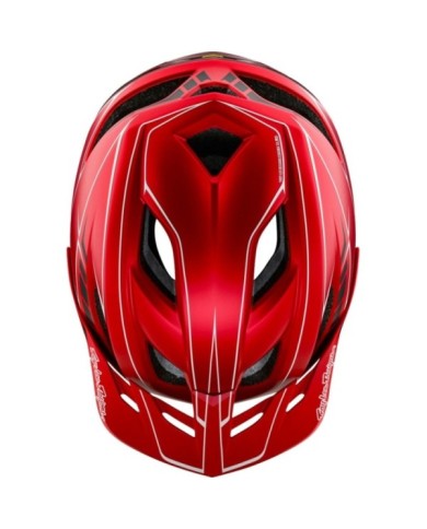 Troy Lee Designs Flowline SE Helm – Nadelstreifen rot XS