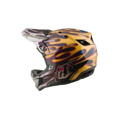 Troy Lee Designs D4 Carbon Helmet W Mips - Overspray gold-black
