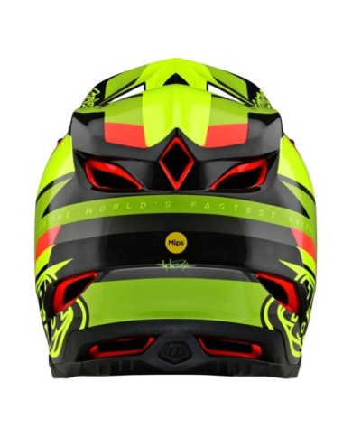 Troy Lee Designs Casco D4 Carbon - Omega nero-giallo fluo