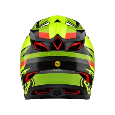 Troy Lee Designs Casco D4 Carbon - Omega nero-giallo fluo