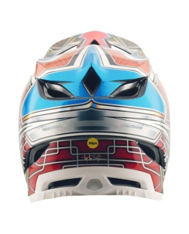 Troy Lee Designs D4 Carbon Helmet W MIPS - Lowrider blau