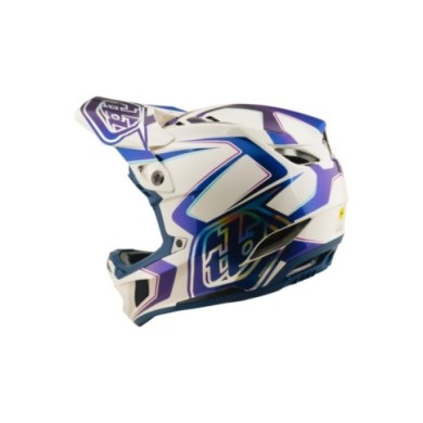 Troy Lee Designs D4 Composite Helm W Mips – Flared weiß-dunkelblau