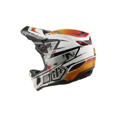 Troy Lee Designs Casco composito D4 W Mips - Lined Up bianco