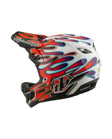 Troy Lee Designs D4 Composite Helm W Mips – Overspray weiß-rot