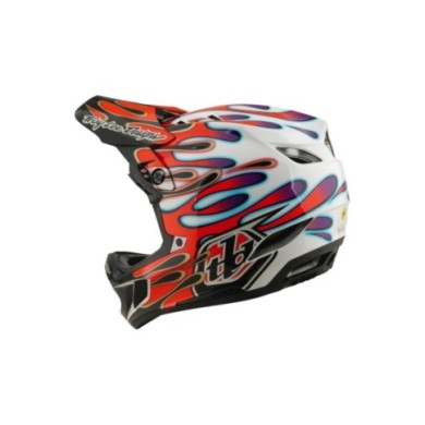 Troy Lee Designs D4 Composite Helm W Mips – Overspray weiß-rot
