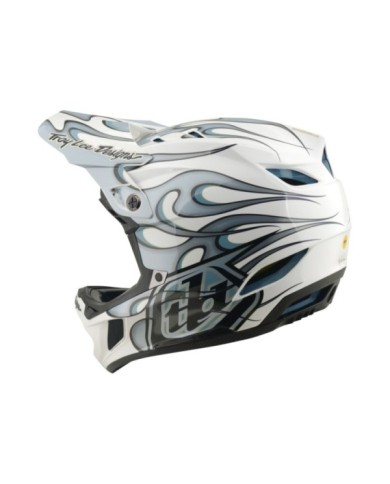 Troy Lee Designs Casco composito D4 W Mips - Bianco bruciato-argento