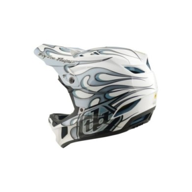 Troy Lee Designs Casco composito D4 W Mips - Bianco bruciato-argento