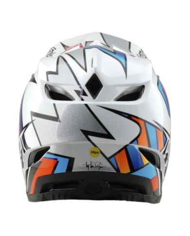 Troy Lee Designs D4 Composite Helmet W MIPS - Frames blanc-argent