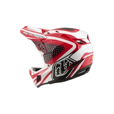 Troy Lee Designs D4 Polyacrylite Helmet W Mips - The Line red-white