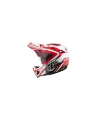 Troy Lee Designs D4 Polyacrylite Helm W Mips – The Line dunkelgrau-weiß