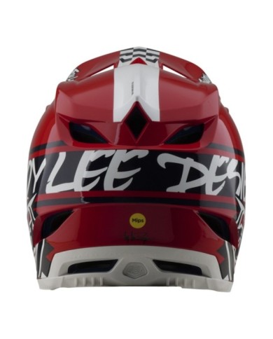 Troy Lee Designs D4 Polyacrylite Helmet W MIPS - Fifty-50 blanc-rouge