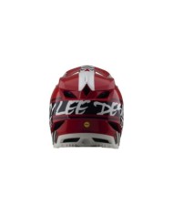 Troy Lee Designs D4 Polyacrylite Helmet W MIPS - Fifty-50 weiss-rot