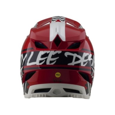 Troy Lee Designs D4 Polyacrylite Helmet W MIPS - Fifty-50 weiss-rot