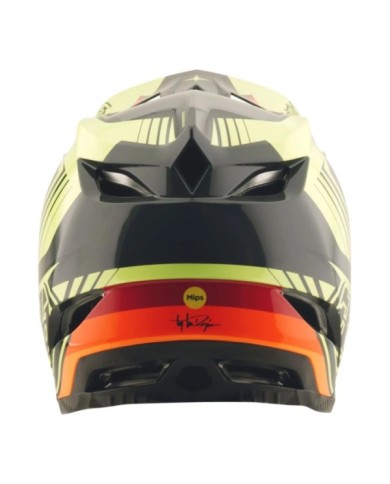 Troy Lee Designs D4 Polyacrylite Helmet W MIPS - Qualifer schwarz-gelb