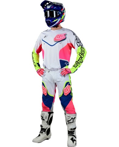 Troy Lee Designs SE PRO Pantaloni - Radian bianco-rosa