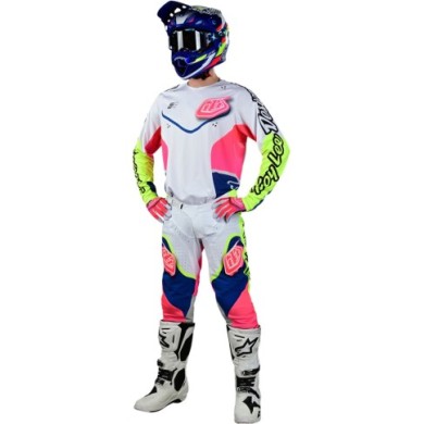Troy Lee Designs SE PRO Pantaloni - Radian bianco-rosa
