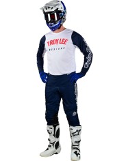 Troy Lee Designs GP PRO Pant - Mono weiss-marineblau