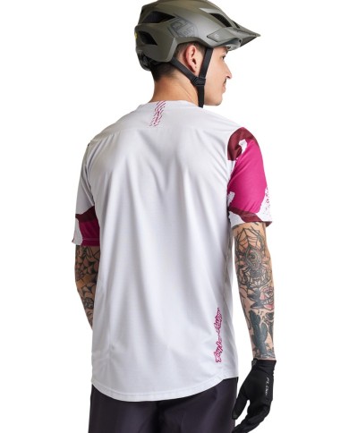 Troy Lee Designs Flowline SS Jersey - Condfined weiss-pink