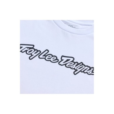 Troy Lee Designs Kurzarm-T-Shirt – Signature weiß-schwarz
