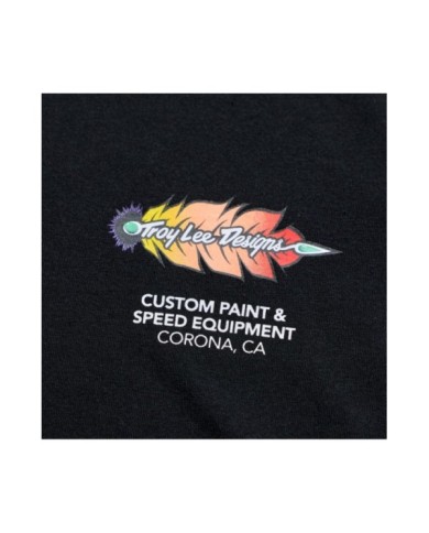 Troy Lee Designs Jugend-T-Shirt mit kurzen Ärmeln – Feathers schwarz