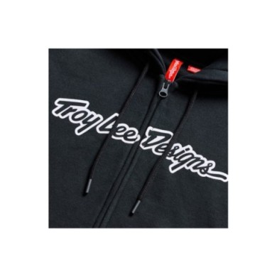 Troy Lee Designs Kapuzenjacke mit Reißverschluss – Signature schwarz