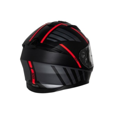 casco integrale iXS iXS217 2.0 nero opaco-rosso