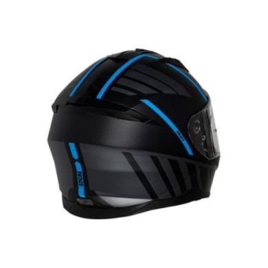 iXS Casque intègrale iXS217 2.0 noir mat-bleu clair