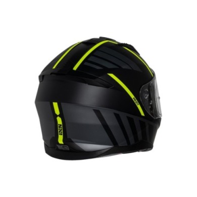 casco integrale iXS iXS217 2.0 nero opaco-giallo fluorescente