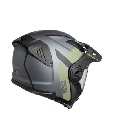iXS Casque Ouvrable Venture 1.0 noir-anthracite-olive mat
