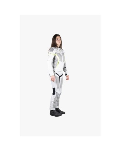 iXS Sport Donna Giacca Trigonis-Air grigio chiaro-grigio-giallo neon