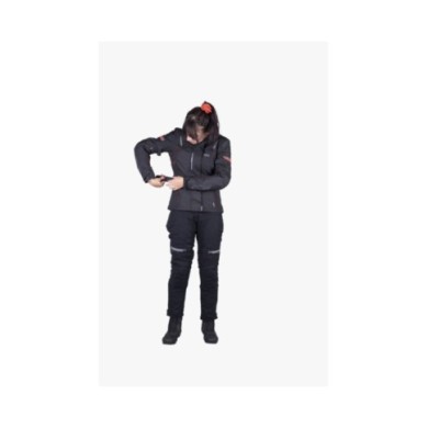 giacca iXS Tour Liz-ST donna nero-rosso