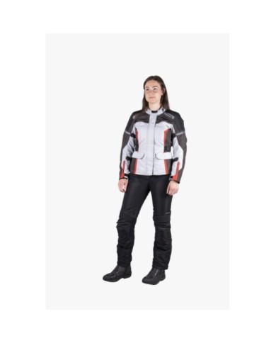 giacca iXS Tour Ladies Evans-ST 2.0 grigio chiaro-grigio-rosso