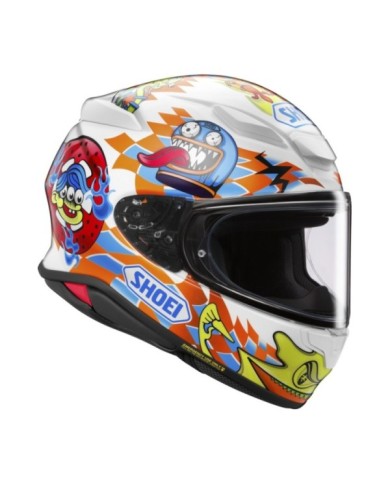 SHOEI Casque intégral NXR2 Yago TC-2, blanc-orange-clair bleu