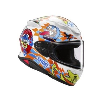 SHOEI Casco integrale NXR2 Yago TC-2, bianco-arancione-azzurro