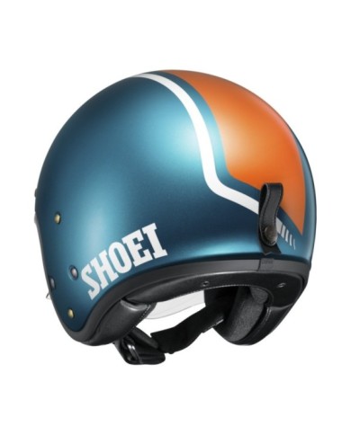 SHOEI Casque Jet J-O 2 Adventure TC-2, bleu-orange-blanc