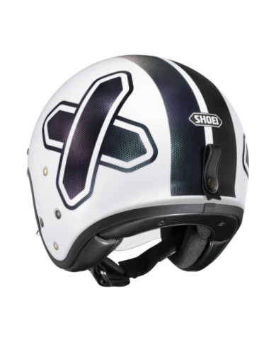 SHOEI Casco Jet J-O 2 Cross Logo 2 TC-6, bianco-nero