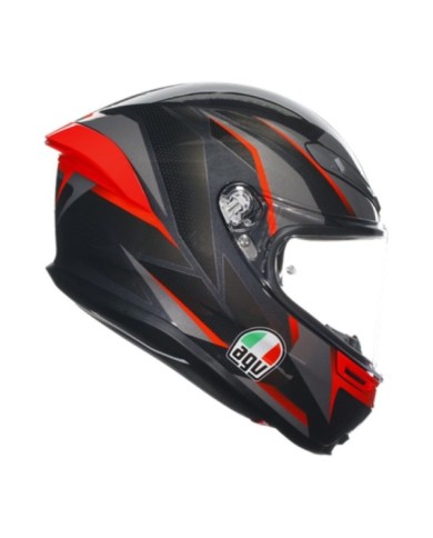AGV Casque intégral K6 S Multi Slashcut noir-gris-rouge