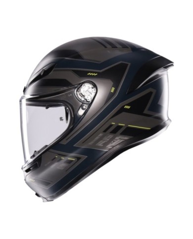 AGV Casque intégral K6 S Enhance mat gris-fluo jaune