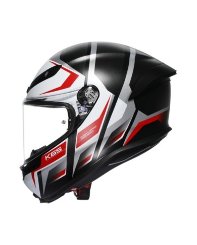 AGV Integralhelm K6 S Karve matt schwarz-weiss-rot