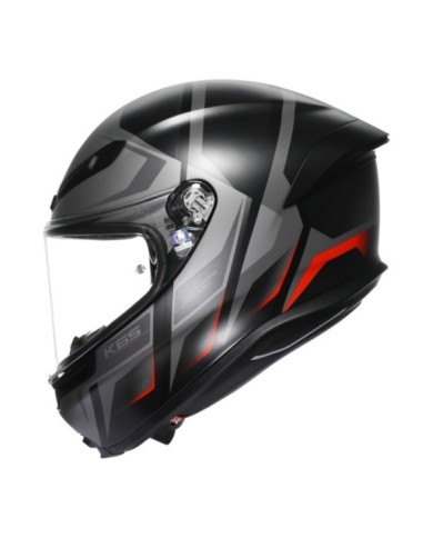 AGV Casco integrale K6 S Karve opaco nero-grigio-rosso
