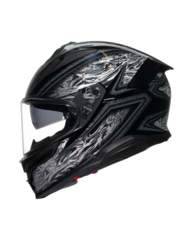 AGV Casco integrale K7 Damascus nero-argento