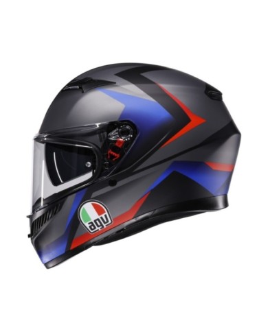AGV Casco integrale K3 Striga nero opaco blu rosso