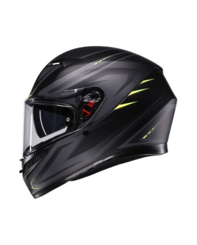 AGV Integralhelm K3 Syth matt schwarz grau gelb