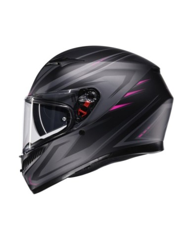AGV Casco integrale K3 Syth nero opaco grigio rosa