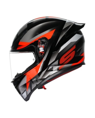AGV Integralhelm K1 S Fastlap schwarz-grau-rot