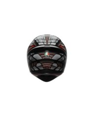 AGV Integralhelm K1 S Lyzard matt schwarz-grau-rot
