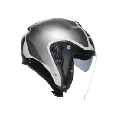 AGV Casco jet Irides Trieste nero-bianco-rosso