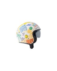 gms Casque Jet Ride & Surf blanc-jaune-bleu summer vibes