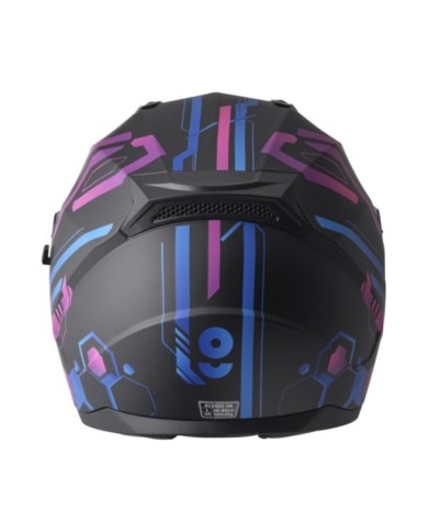 gms Casco integrale Hexago Graphic blu opaco-viola
