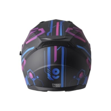 gms Casque intégrale Hexago Graphic matt-bleu-violet